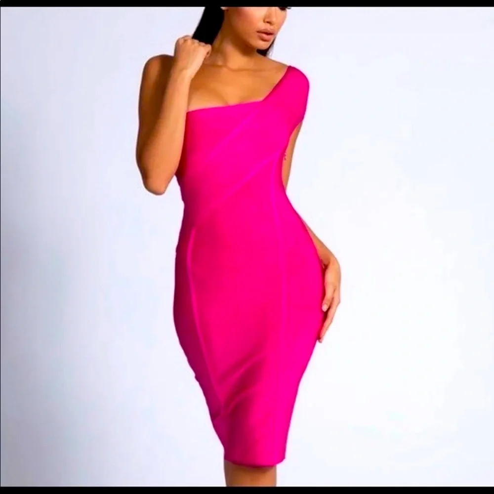 COPY - ASYMMETRIC Meshki DRESS - NWOT - Picture 2 of 3